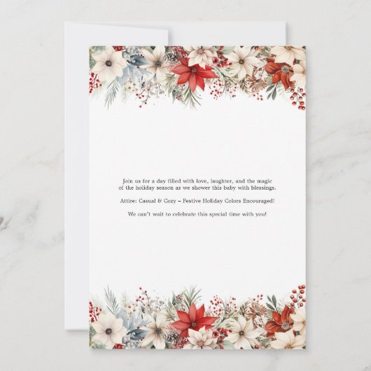 Weihnachts Storybook Buch Themed Shows Einladung (Rückseite)