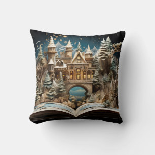 Weihnachts-Storybook Burg Pop-Up Wunderland Kissen