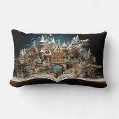 Weihnachts-Storybook Burg Pop-Up Wunderland Lendenkissen (Vorderseite)
