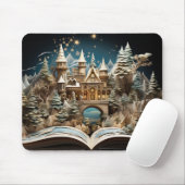 Weihnachts-Storybook Burg Pop-Up Wunderland Mousepad (Mit Mouse)