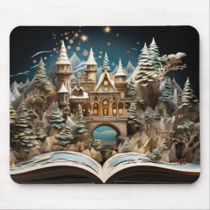 Weihnachts-Storybook Burg Pop-Up Wunderland Mousepad