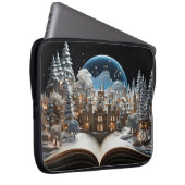 Weihnachts-Storybook Snow-Globe Village Laptopschutzhülle (Vorne Rechts)