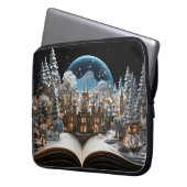 Weihnachts-Storybook Snow-Globe Village Laptopschutzhülle (Vorderseite Links)