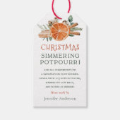 Weihnachts-Stovetop Simmering Potpourri Geschenkta Geschenkanhänger (Vorderseite)