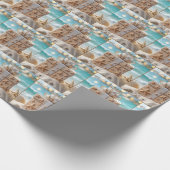 Weihnachts-Strandgeschenk mit Starfish Geschenkpapier (Ecke)