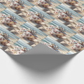 Weihnachts-Strandgeschenk mit Starfish Geschenkpapier (Ecke)