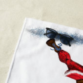 Weihnachts Strandhandtuch Bodybuilder Santa mit Ge (Beispiel)