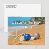 Weihnachts-Strandkarte Postkarte (Vorne/Hinten)