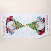 Weihnachts-Strandtuch-Gnome mit Geschenk Strandtuch (Vorderseite)