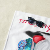 Weihnachts-Strandtuch-Gnome mit Geschenk Strandtuch (Beispiel)