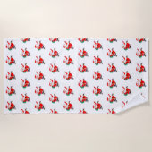 Weihnachts Strandtuch Santa mit Geschenk (Vorderseite)