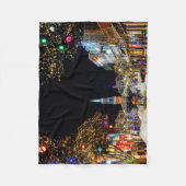 Weihnachts-Street-Kirche und Schnee Fleecedecke (Vorderseite)