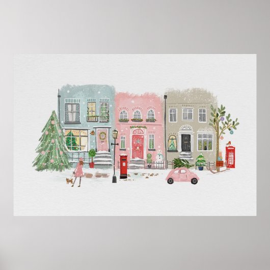 Weihnachts-Street-Poster Poster (Vorne)