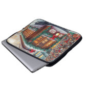 Weihnachts-Streetcar im Schnee Laptopschutzhülle (Vorne Knopf)