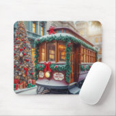 Weihnachts-Streetcar im Schnee Mousepad (Mit Mouse)