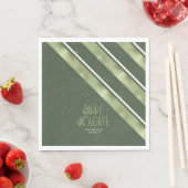 Weihnachts-Streifen Muster grün/weiß ID862 Serviette (Beispiel)