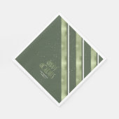 Weihnachts-Streifen Muster grün/weiß ID862 Serviette (Ecke)