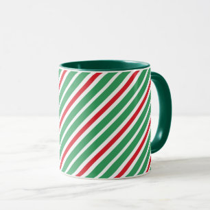 Weihnachts-Streifen-Tasse Tasse