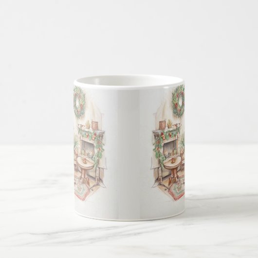 Weihnachts-Streifenhörnchen im Pullover Kaffeetasse (Mittel)