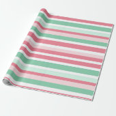 Weihnachts-Streifenmuster Geschenkpapier (Ungerollt)