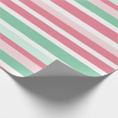 Weihnachts-Streifenmuster Geschenkpapier (Ecke)