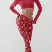 Weihnachts-Strick Elche Tree Roter Winter Urlaub Leggings