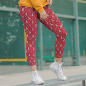 Weihnachts-Strick Elche Tree Roter Winter Urlaub Leggings