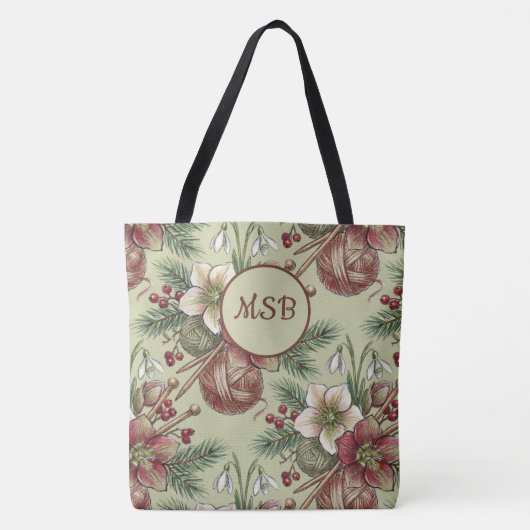 Weihnachts-Strickhandwerk-Tasche Tasche (Vorderseite)