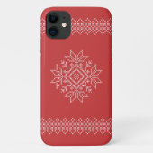 Weihnachts Strickkunst Schneeflocken saisonale Case-Mate iPhone Hülle (Rückseite)