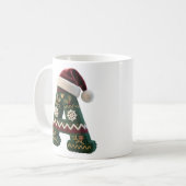 Weihnachts-Strickpullover Buchstabe A Weihnachtsma Kaffeetasse (Vorderseite Links)
