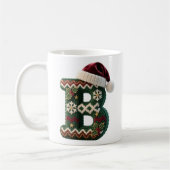 Weihnachts-Strickpullover Buchstabe B Weihnachtsma Kaffeetasse (Links)