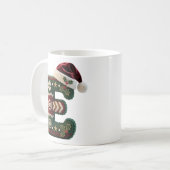 Weihnachts-Strickpullover Buchstabe E Weihnachtsma Kaffeetasse (Vorderseite Links)