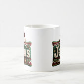 Weihnachts-Strickpullover Jesus Santa Hut Kaffeetasse (Mittel)