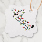 Weihnachts-String-Lights-LIEBE Geschenkanhänger (Rückseite)