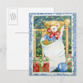 Weihnachts-Strumpf 2011 Feiertagspostkarte (Vorne/Hinten)