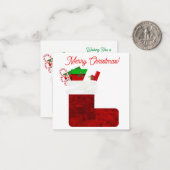 Weihnachts-Strumpf 3 Mitteilungskarte (Vorderseite/Rückseite Beispiel)