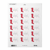 Weihnachts-Strumpf Adressaufkleber (Vorne)