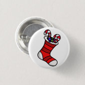 Weihnachts-Strumpf Button (Vorne & Hinten)