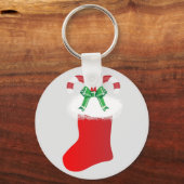 Weihnachts-Strumpf Candy Cane Peace Destiny Schlüsselanhänger (Vorderseite)