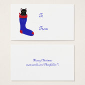 Weihnachts-Strumpf-Chat, Geschenkartikel, Visitenk (Vorne & Hinten)