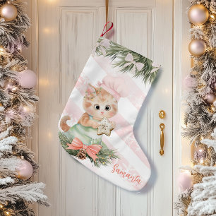 Weihnachts-Strumpf-Cookies Katze Kleiner Weihnachtsstrumpf