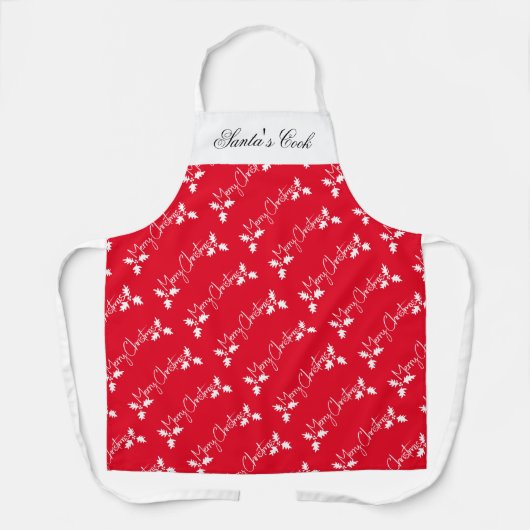 Weihnachts-Strumpf des Weihnachtsmanns Rot Schürze (Vorderseite)