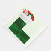 Weihnachts-Strumpf-Dinner Napkins Serviette (Ecke)