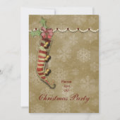 Weihnachts-Strumpf Einladung (Vorderseite)