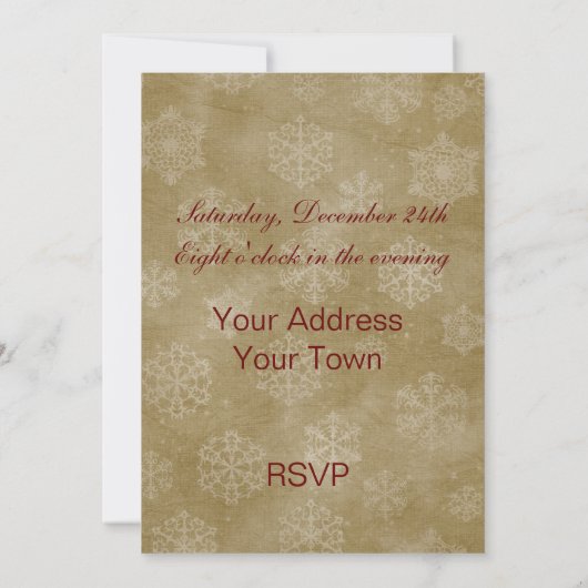 Weihnachts-Strumpf Einladung (Rückseite)