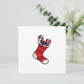 Weihnachts-Strumpf Einladung (Stehend Vorderseite)