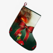 Weihnachts-Strumpf, Elf Großer Weihnachtsstrumpf (Vorderansicht (hängend))