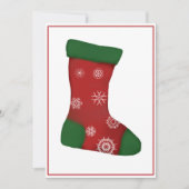 Weihnachts-Strumpf Feiertagskarte (Vorderseite)