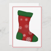 Weihnachts-Strumpf Feiertagskarte (Vorne/Hinten)