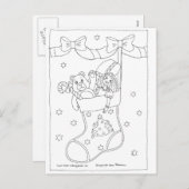 Weihnachts-Strumpf Feiertagspostkarte (Vorne/Hinten)